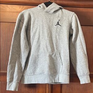 Jordan Gray Hoodie with Black Logo